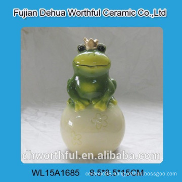 frog shape coin bank with ball